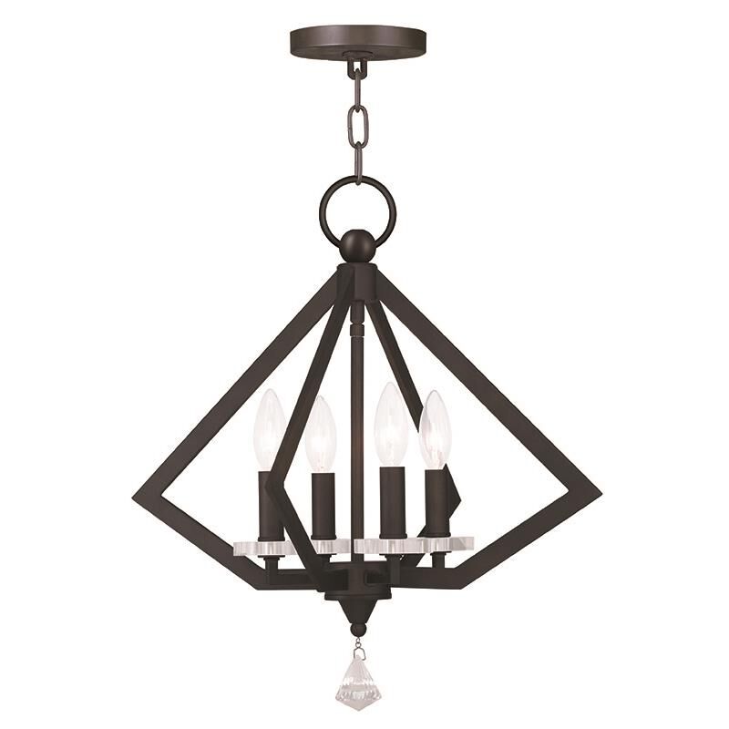 Diamond 18 Inch 4 Light Mini Chandelier by Livex Lighting